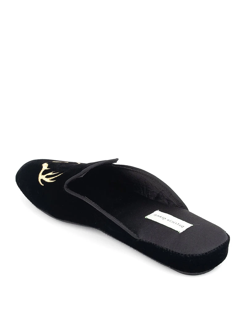 Patricia Green Antler Embroidered Slipper 4 Patricia Green Antler Embroidered Slipper