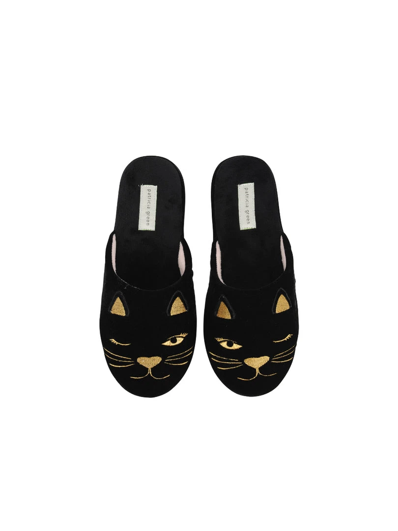 Patricia Green Winking Kitty Slipper Flats 8 Patricia Green Winking Kitty Slipper Flats