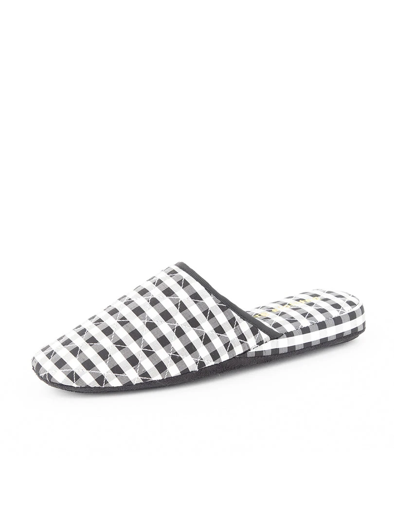 Patricia Green Sari Silk Check Slipper 3 Patricia Green Sari Silk Check Slipper