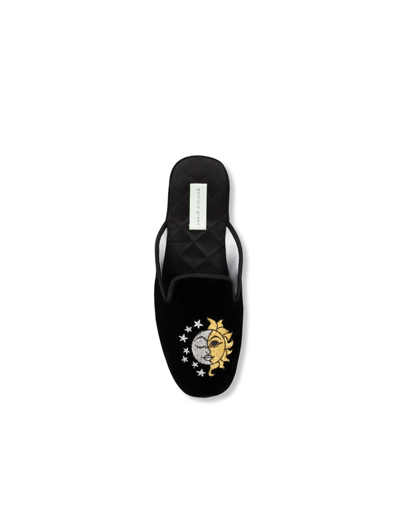 Patricia Green Sun, Moon & Stars Embroidered Velvet Slipper Casual 7 Patricia Green Sun, Moon & Stars Embroidered Velvet Slipper Casual
