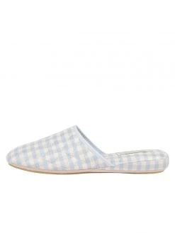 Patricia Green Sari Silk Check Slipper Flats 10 Patricia Green Sari Silk Check Slipper Flats