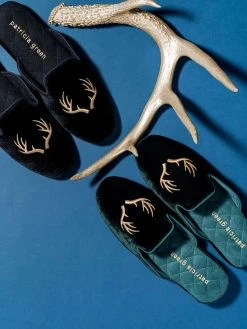 Patricia Green Antler Embroidered Slipper Flats 11 Patricia Green Antler Embroidered Slipper Flats