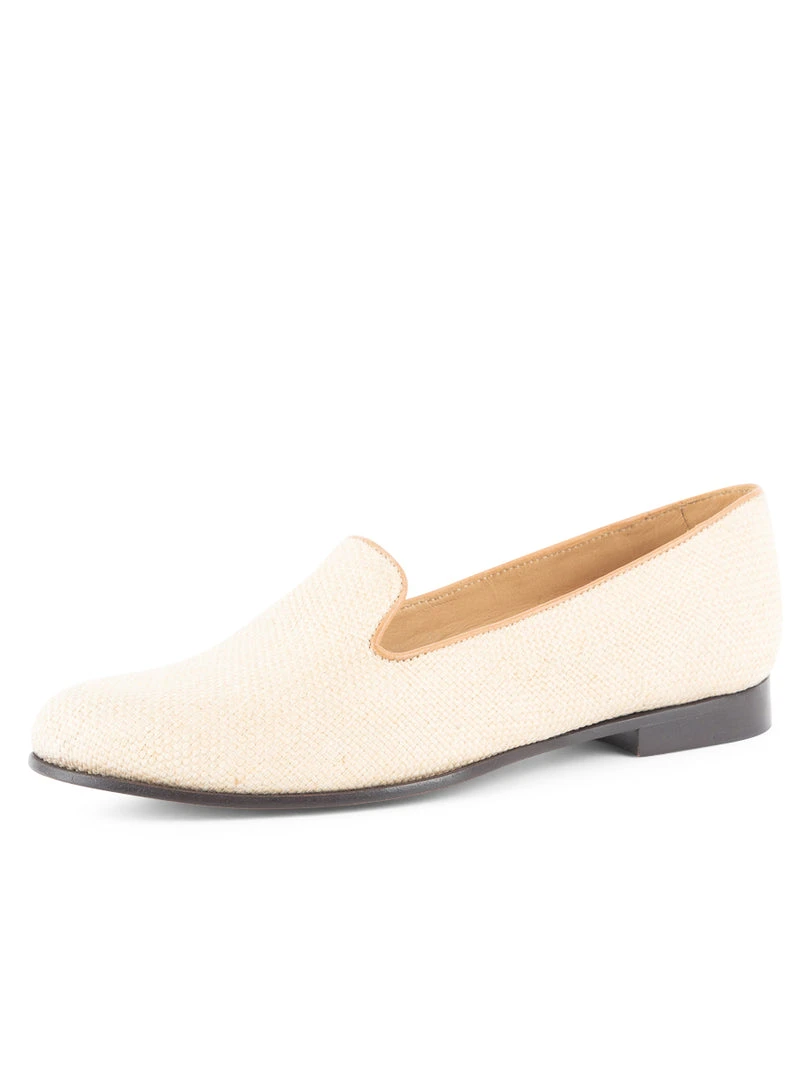Patricia Green Natural Raffia Smoking Flat 3 Patricia Green Natural Raffia Smoking Flat
