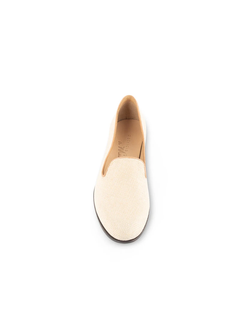 Patricia Green Natural Raffia Smoking Flat 7 Patricia Green Natural Raffia Smoking Flat
