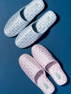 Patricia Green Sari Silk Check Slipper Flats 9 Patricia Green Sari Silk Check Slipper Flats