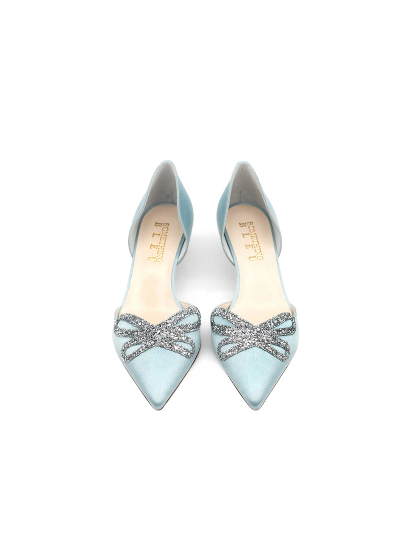Something Bleu Bridal Darla D'Orsay Kitten Heel 5 Something Bleu Bridal Darla D'Orsay Kitten Heel