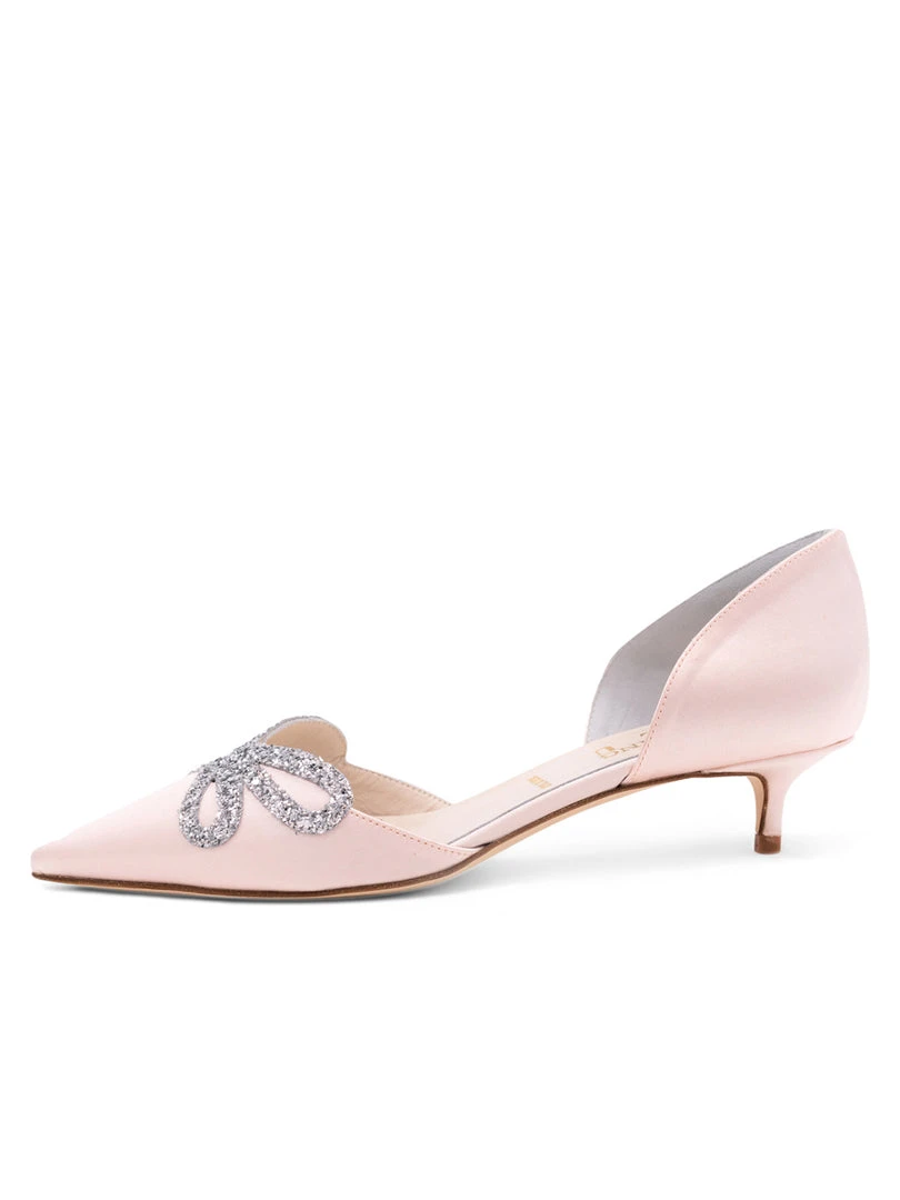 Something Bleu Bridal Darla D'Orsay Kitten Heel 4 Something Bleu Bridal Darla D'Orsay Kitten Heel