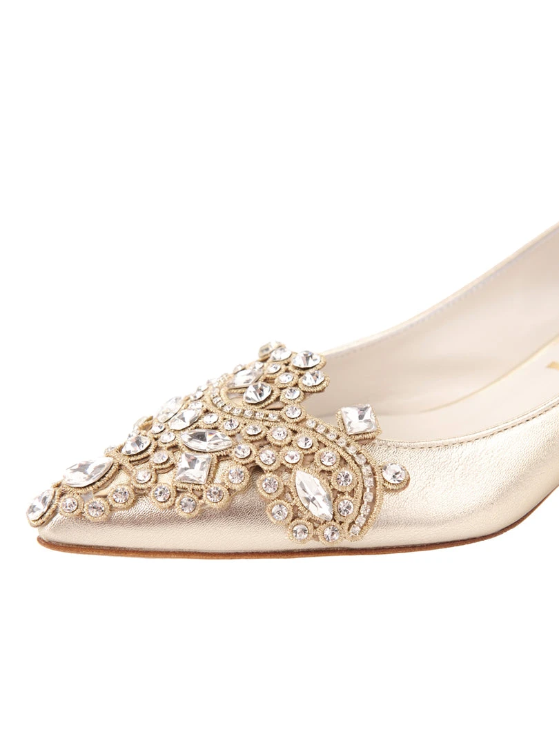 Something Bleu Brinsley Pointed Toe Kitten Heel 6 Something Bleu Brinsley Pointed Toe Kitten Heel