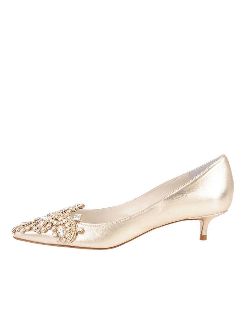 Something Bleu Brinsley Pointed Toe Kitten Heel 7 Something Bleu Brinsley Pointed Toe Kitten Heel